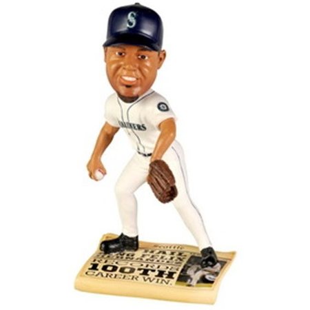 FOREVER COLLECTIBLES Seattle Mariners Felix Hernandez Bobblehead with Newspaper Base 8784938235